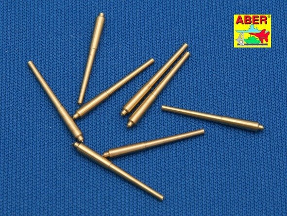 Aber 1/700L-08 Set of 8 pcs 381mm long barrels for turrets without antiblast covers ships Hood 1/700