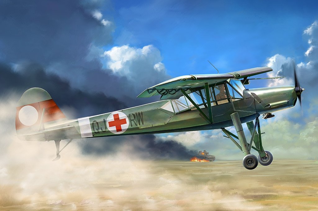 Hobby Boss 80182 German Fi-156 D-1 "White Stork" ambulance 1/35