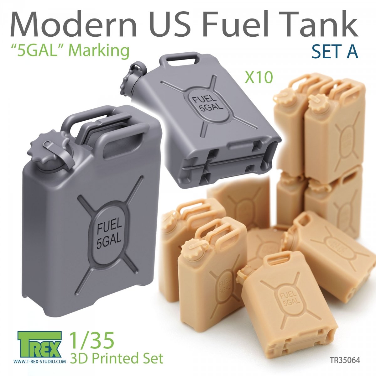 T-Rex Studio TR35064 Modern US Fuel Tank Set A "5GAL" Marking 1/35