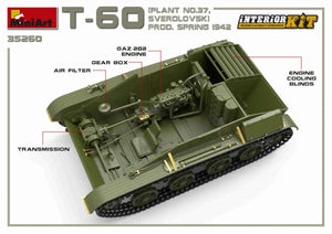 MiniArt 35260 T-60 PLANT N.37, SVERDLOVSK PROD. SPRING 1942. INTERIOR KIT 1/35 – immagine 12