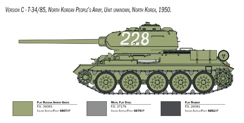 Italeri 6585 T-34/85 Guerre de Corée 1/35  – image 4