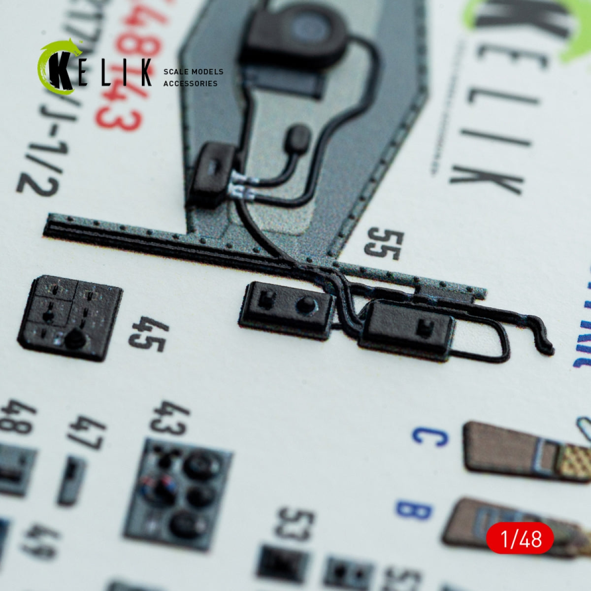 Kelik K48143 Do-217 N/J - interior 3D decals for ICM kit 1/48