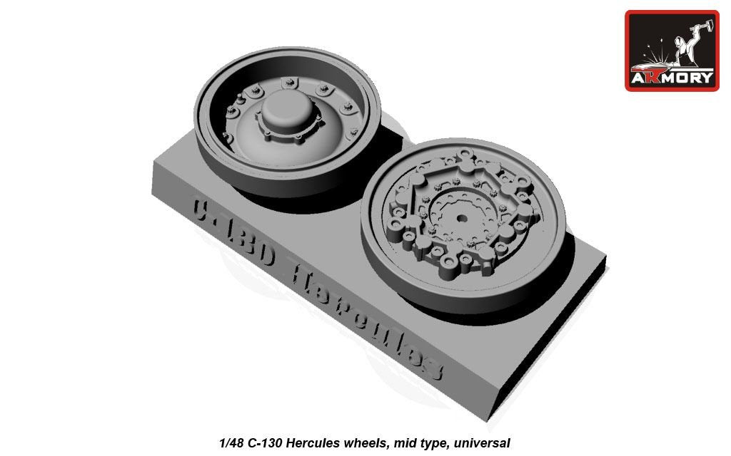 Armory Models AW48310 C-130 Hercules wheels, mid type 1/48 – obrázek 2