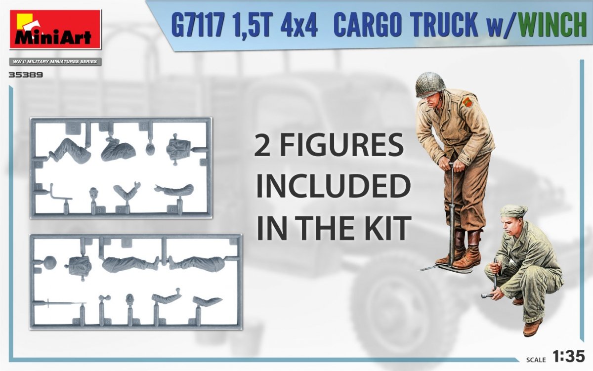 MiniArt 35389 G7117 1.5T 4×4 CARGO TRUCK w/WINCH 1/35 – image 3