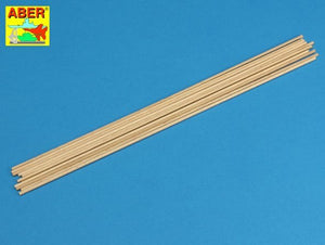 Aber WR2 Wood round rods 2.00 mm length 250 mm x 10 pcs.