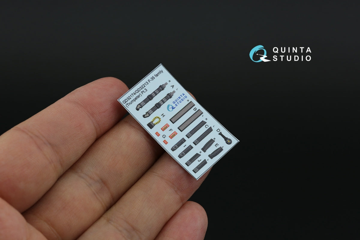 Quinta Studio QD32213 F-35B 3D-Printed &amp;amp; colored Interior on decal paper (Trumpeter) 1/32 – imagen 7