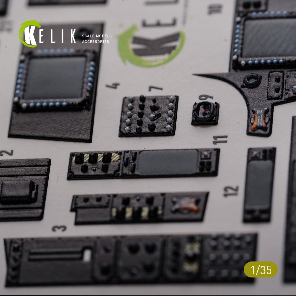 KELIK K35026 AH-64D Apache interior 3D decals for Meng kit 1/35 – image 5