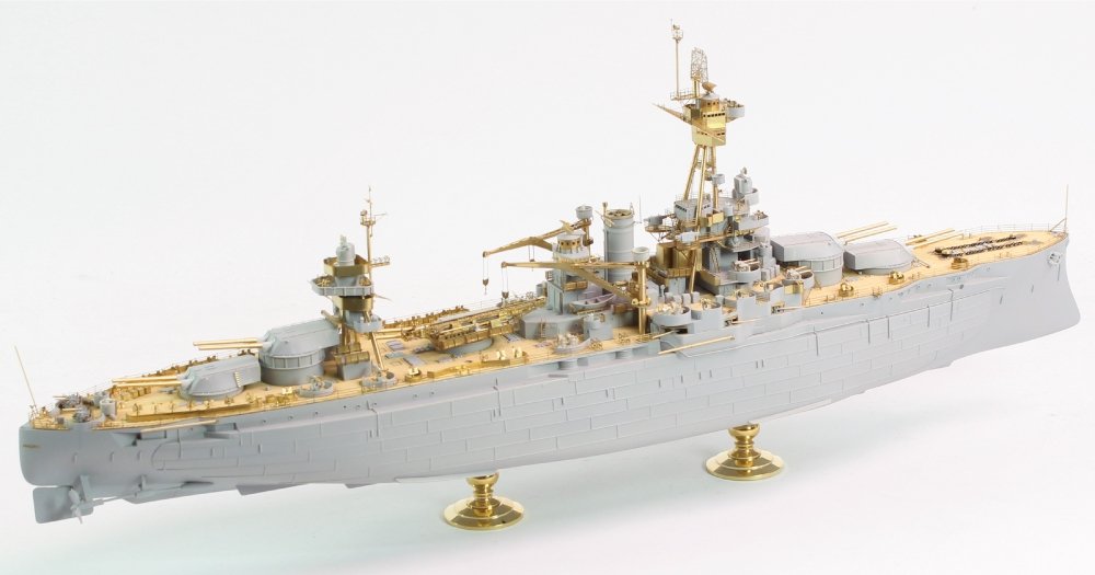 Pontos 35023FB USS BB-34 New York 1944 Detail-up set (w/Teak Blue Deck, Barrels, Resin, PE) – Bild 3