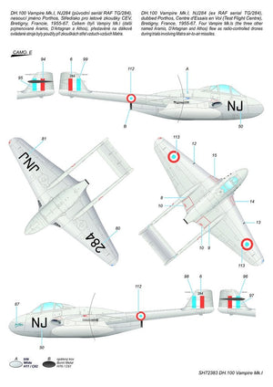 Special Hobby 72383 DH.100 Vampire Mk. I &amp;#39;RAF, RAAF and Armée de l&amp;#39;Air&amp;#39; 1/72 – obrázek 4
