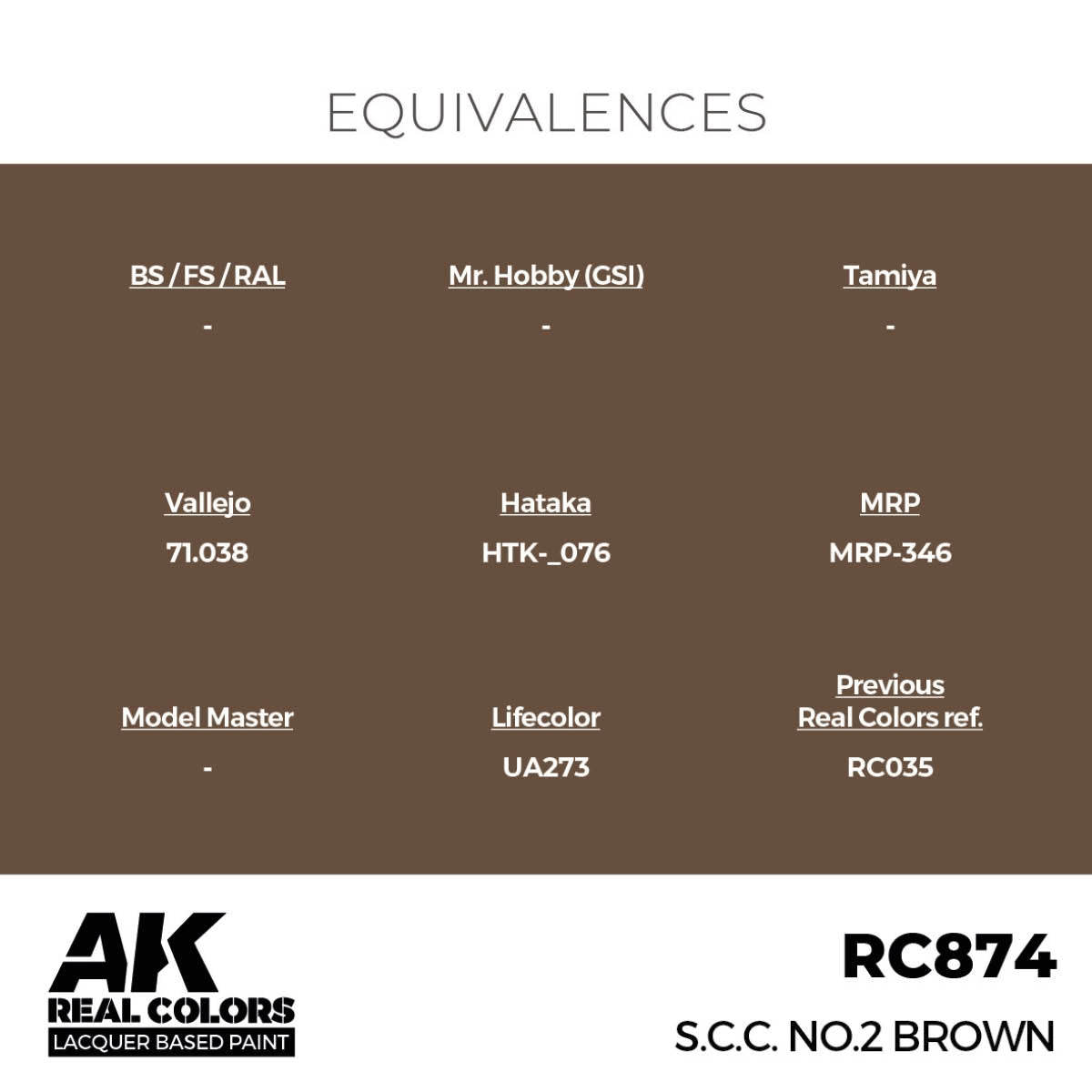 AK Interactive RC874 SCC n° 2 Brun 17 ml – image 2