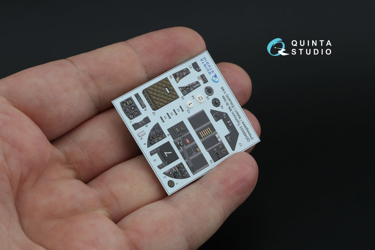 Quinta Studio QD48503 Typhoon Mk.Ib late 3D-Printed &amp;amp; colored Interior on decal paper (Hasegawa/Italeri) 1/48 – imagen 5