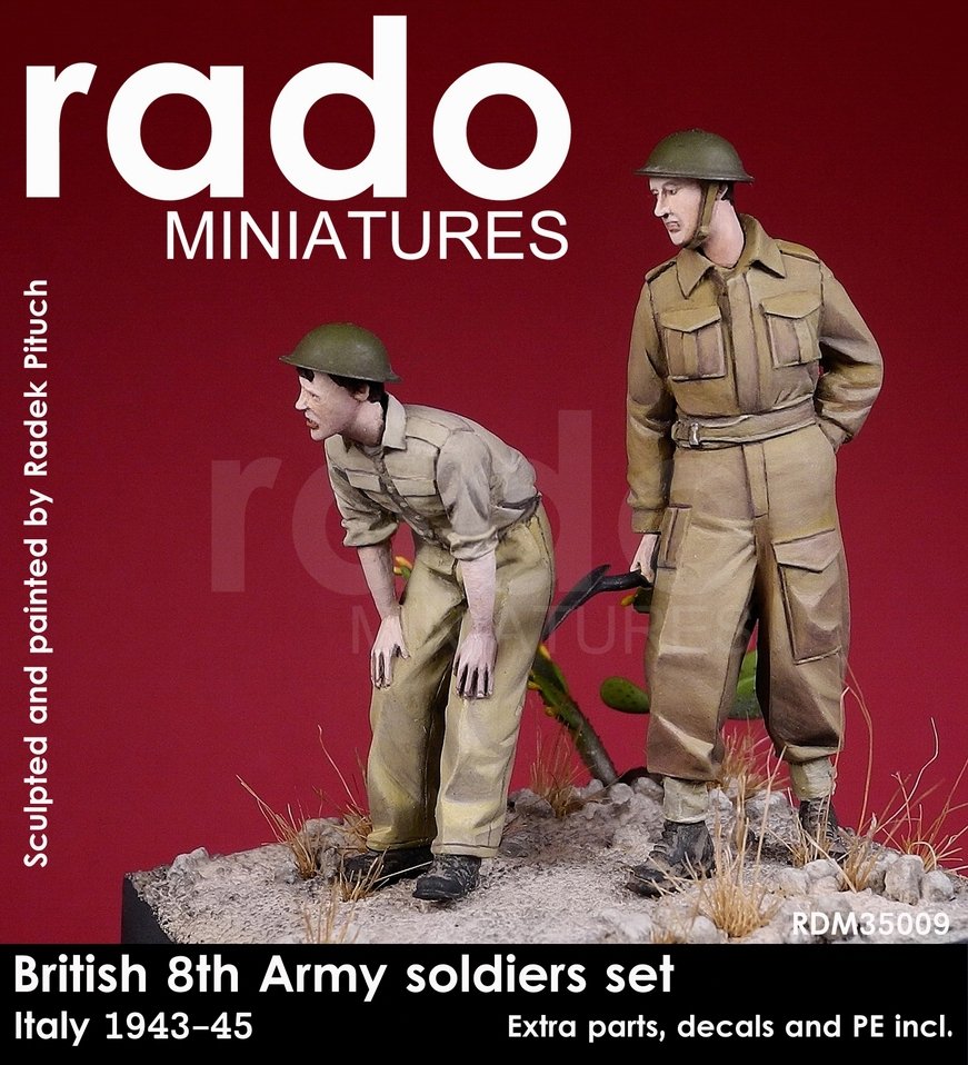 RADO Miniatures RDM35009 British 8. Army Italy 1943-45 Decals, PE &amp;amp; extra parts included (1/35)