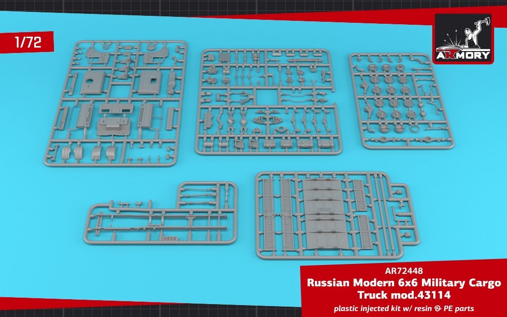 Armory Models 72448-R Russian Modern 6×6 Military Cargo Truck mod.43114 1/72 – image 3