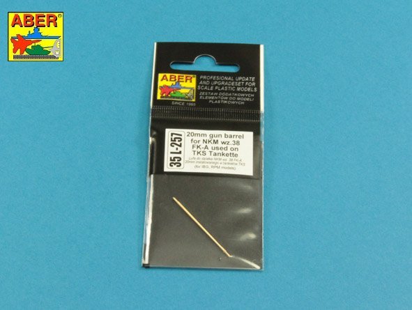 Aber 35L-257 20mm Gun Barrel for Nkm wz.38 FK-A used on TKS Tankette (For IBG / RPM) 1/35 – image 3