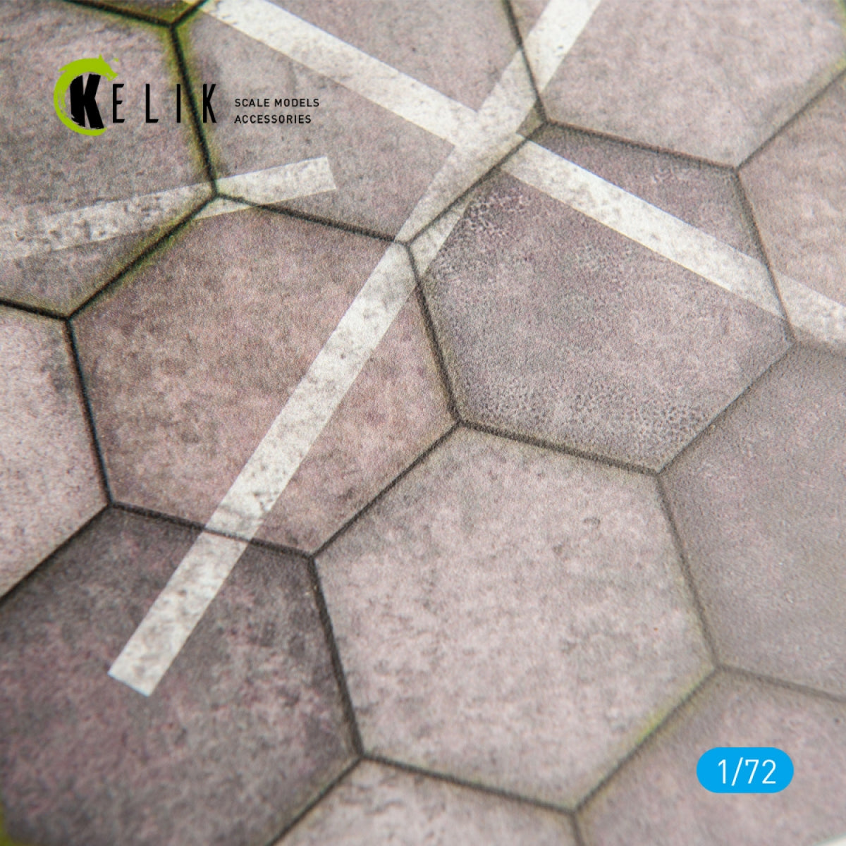 KELIK KS72004 HEXAGONNAL CONCRETE PLATES FOR AIRCRAFT AND HELICOPTERS BASE - ACRYLIC 3 MM (280 X 180 MM) 1/72 – image 2