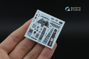 Quinta Studio QD+48639 Ka-50 (blue-grey panels) 3D-Printed &amp; coloured Interior on decal paper (Italeri) (with 3D-printed resin parts) 1/48