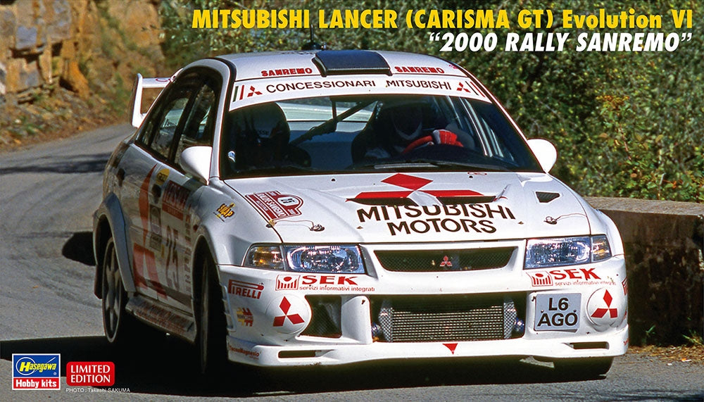 Hasegawa 20712 Mitsubishi Lancer (Carisma GT) Evolution VI 2000 Rally Sanremo 1/24