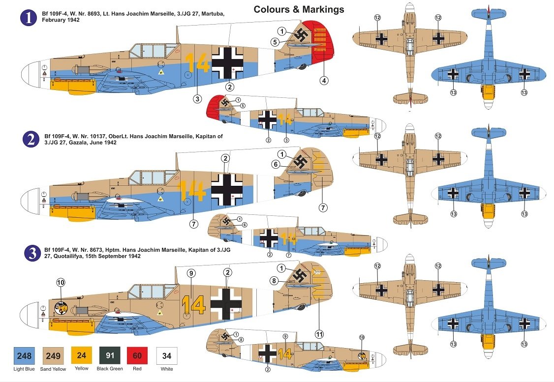 AZ Model AZ7800 Bf 109F-4 “HJMarseille” 1/72 – imagen 2