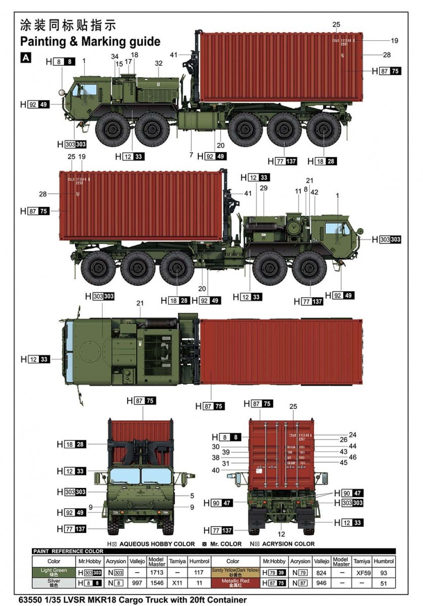 I Love Kit 63550 LVSR MKR18 Cargo Truck with 20ft Container 1/35 – imagen 3