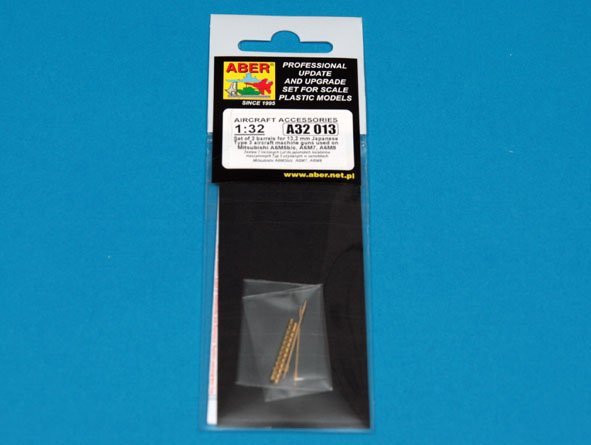 Aber A32013 Set of 2 barrels for 13.2 mm Japanese Type 3 aircraft machine guns used on Mitsubishi A6M5b/c, A6M7, A6M8 (1/32) – immagine 5