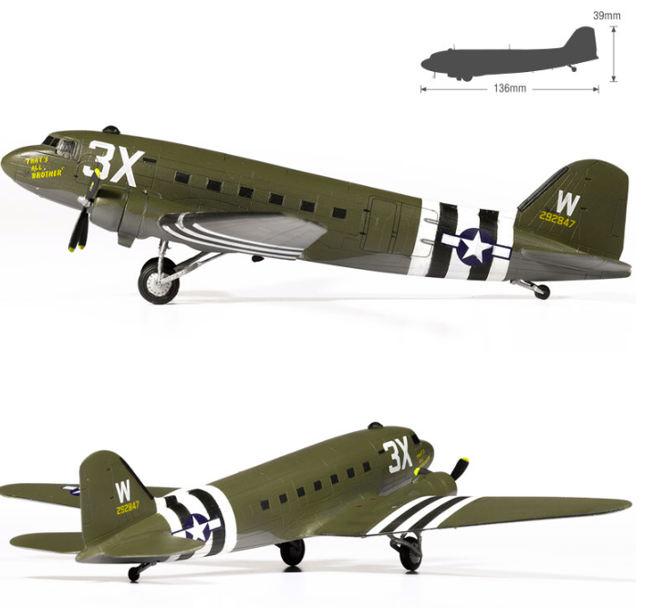 Maquette Academy 12633 USAAF C-47 Skytrain au 1/144 – image 8