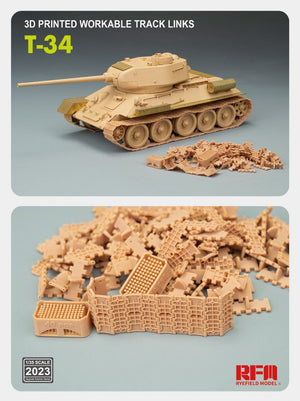 Rye Field Model 2023 T-34 3D PRINTED WORKABLE TRACK LINKS 1/35 – Bild 2