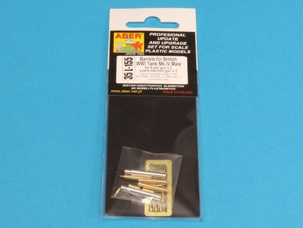 Aber 35L-155 Barrels for British WWI Tank Mark IV – Male 1/35 – Bild 8