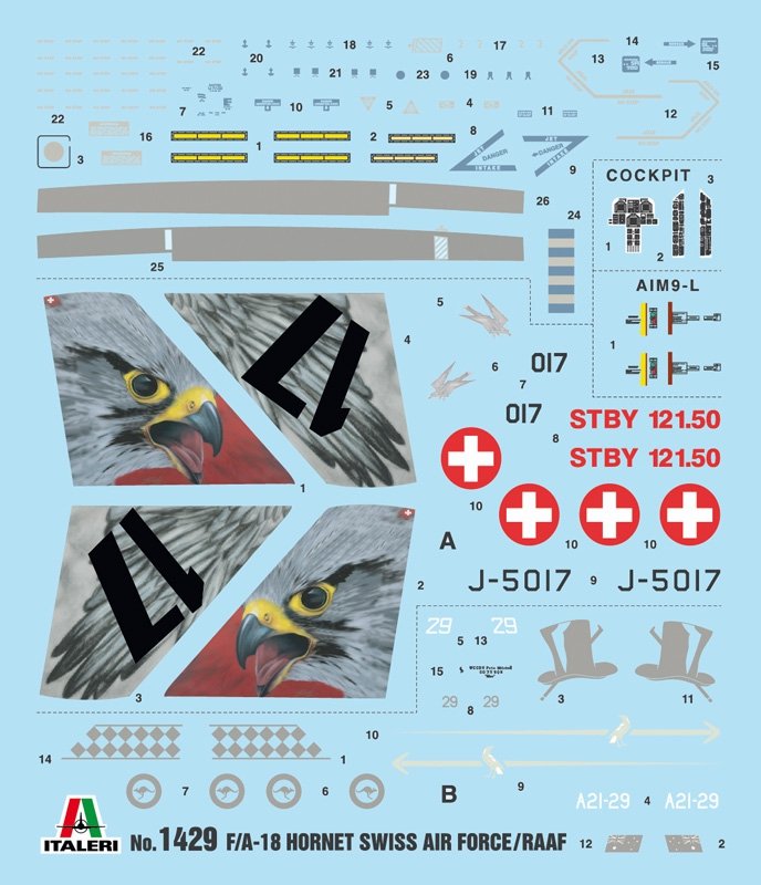 Italeri 1429 F/A-18 HORNET Swiss Air Force - Royal Australian Air Force 1/72 – image 4