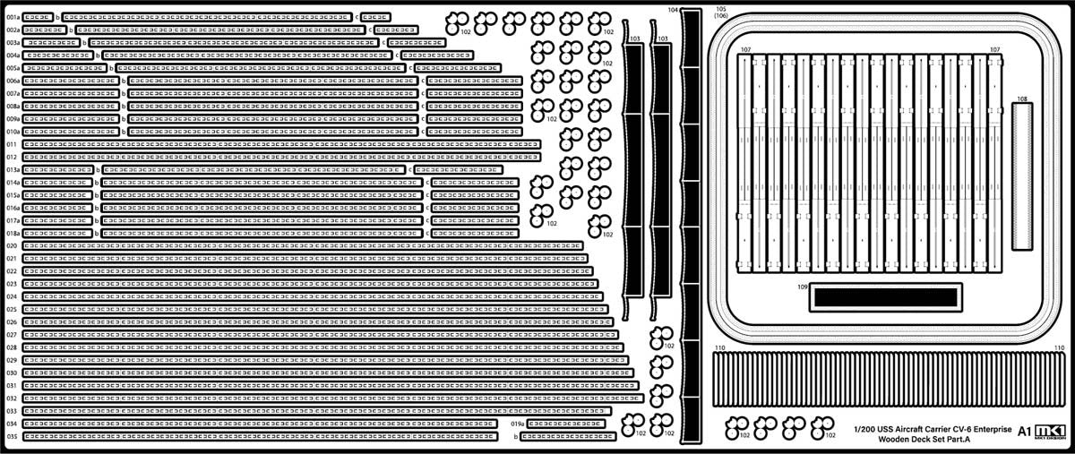 MK1 Design MD-20022 USS CV-6 Enterprise DX with Full Wooden Deck for Trumpeter 1/200 – Bild 82