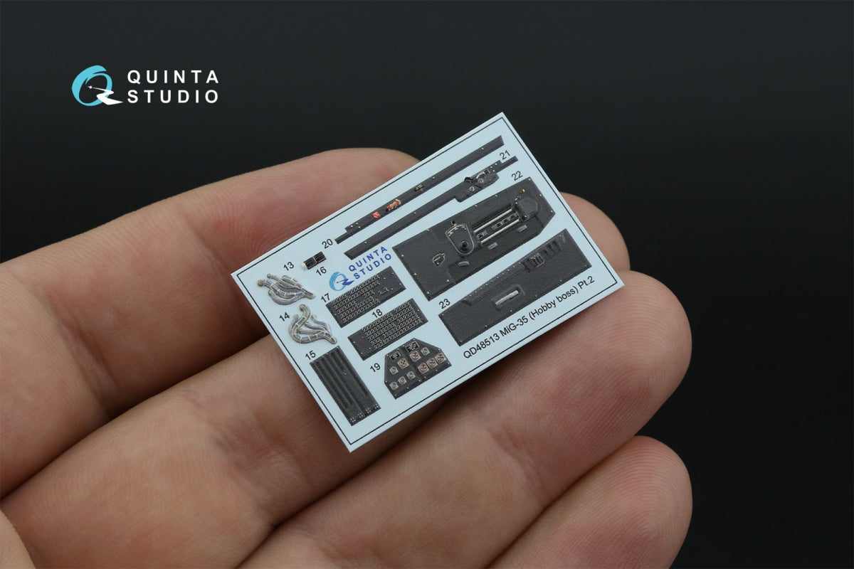 Quinta Studio QD48513 MiG-35 3D-Printed colored Interior on decal paper (HobbyBoss) 1/48 – image 5