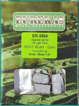 Eureka XXL ER-3584 Zestaw waloryzujący do czołgu lekkiego US M5A1 STUART Early Prod. dopasowany do modeli AFV Club / Upgrade set for the US M5A1 STUART Early Prod. light tank fits AFV Club kit 1/35