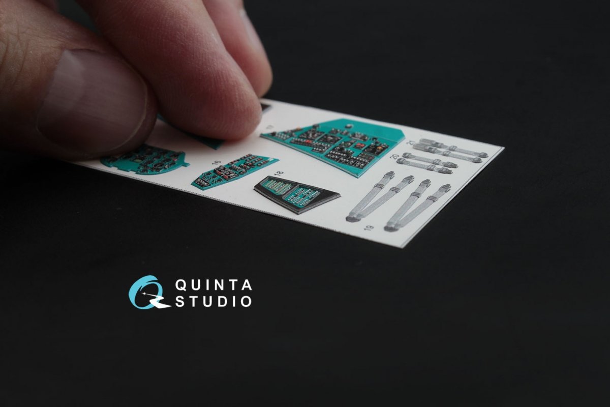 Intérieur imprimé en 3D et coloré sur papier décalcomanie Quinta Studio QD48026 Mi-24V (pour kit Zvezda) 1/48 – image 2