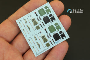 Quinta Studio QD72020 Su-27UB 3D-Printed &amp;amp; colored Interior on decal paper (for Zvezda kit) 1/72 – obrázek 5