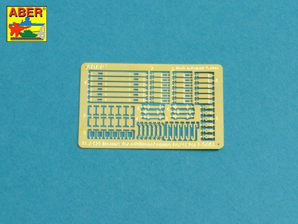 Aber 35A129 Mounts for additional ammunition boxes used on Soviet tanka like: T-54; T-55 or T-62 1/35