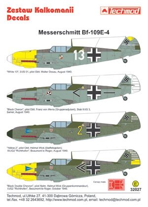 Techmod 32027 - Messerschmitt Bf 109E-4 1/32 – image 2