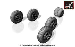 Armory Models AW72025 Mikoyan MiG-31 Foxhound wheels 1/72 – obrázek 3