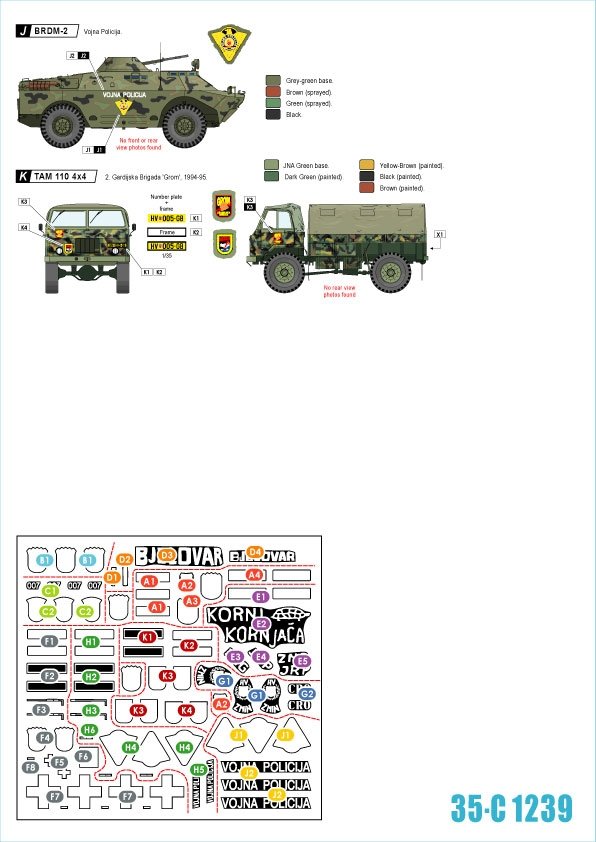 Star Decals 35-C1239 BRDM-2, SA-9 Gaskin, UAZ 469 4x4, Land Rover Ambulance, MAZ 537 Tank Transporter, TAM 110 4x4 Light Truck 1/35 – image 2