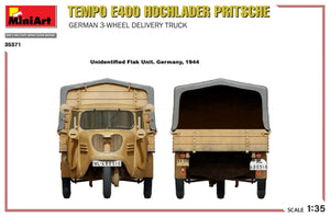MiniArt 35371 Tempo E400 Hochlader Pritsche German 3-wheel delivery truck 1/35 – immagine 17