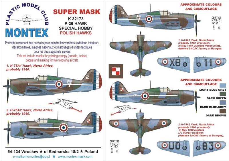 Montex K32173 P-36 HAWK 1/32