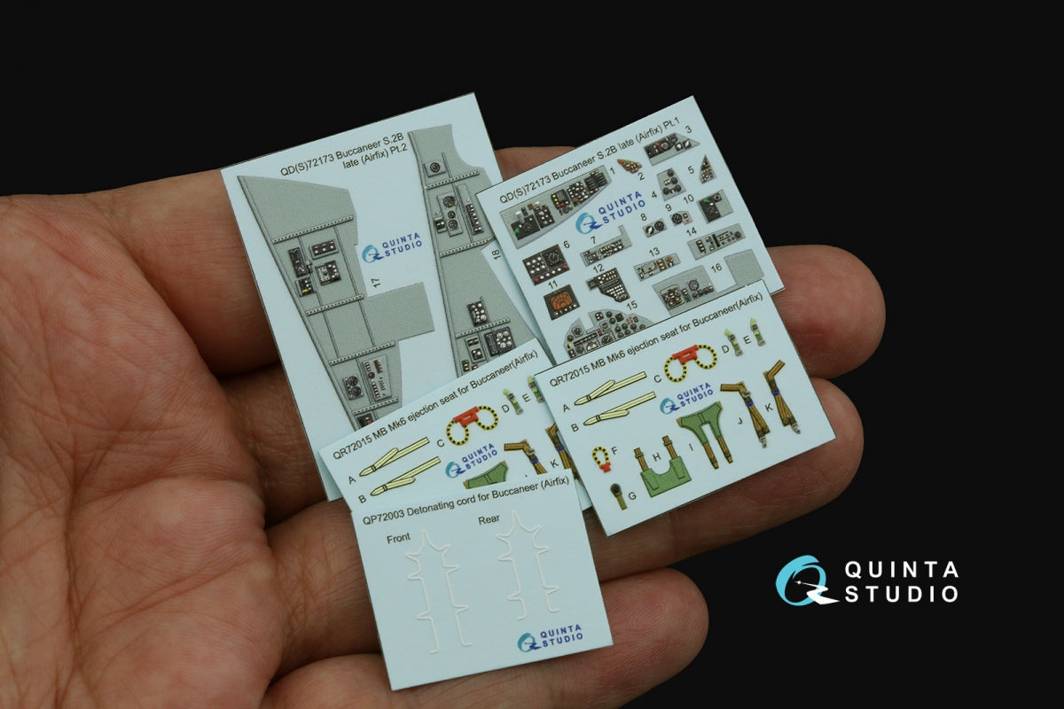 Quinta Studio QD72173 Blackburn Buccanneer S.2B Late 3D-Printed &amp;amp; colored Interior on decal paper (Airfix) 1/72 – obrázek 2