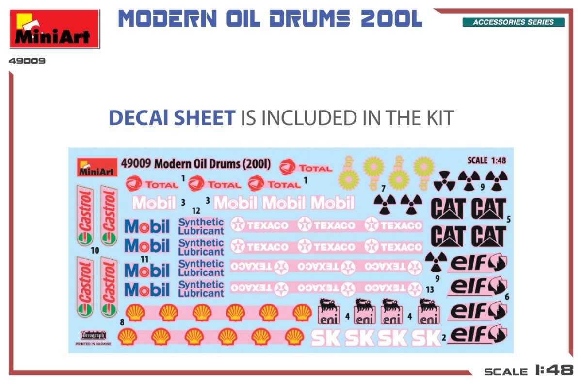 MiniArt 49009 MODERN OIL DRUMS 200L 1/48 – obrázek 2