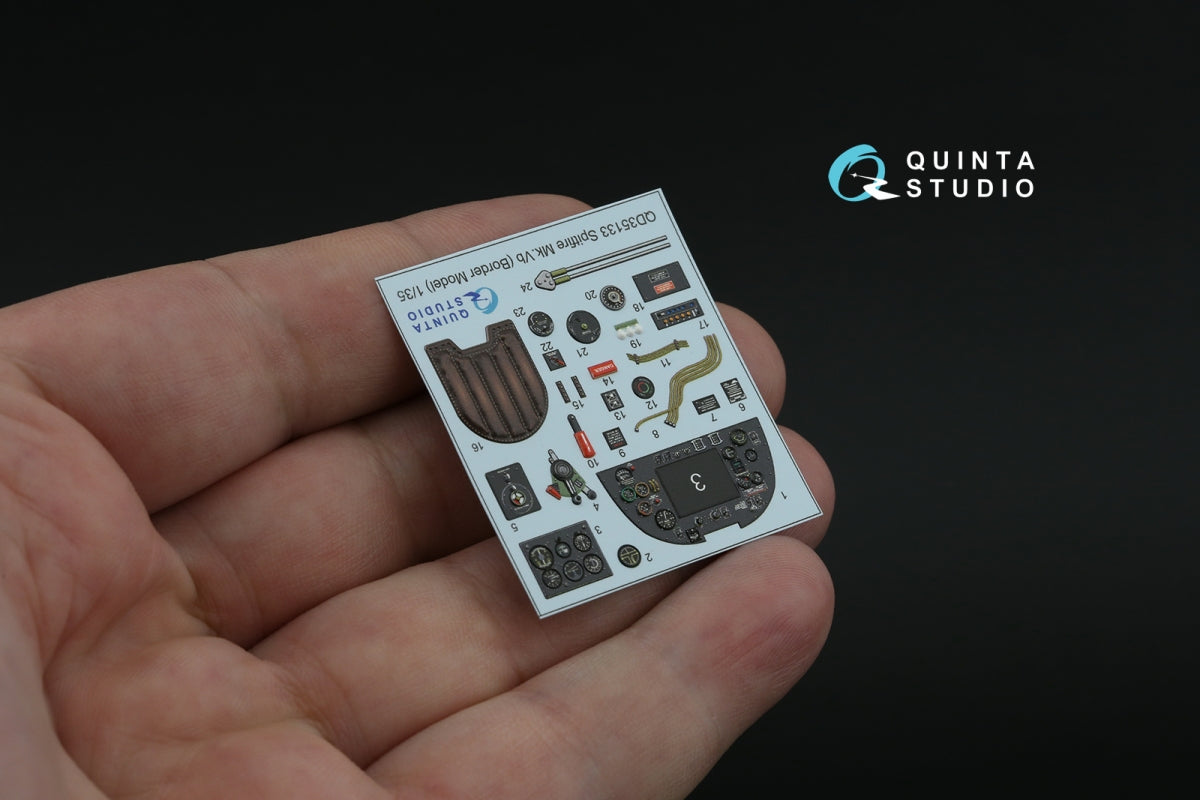 Quinta Studio QD35133 Spitfire Mk. Vb 3D-Printed colored Interior on decal paper (Border model) 1/35 – obrázek 6
