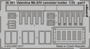 Eduard 36361 Valentine Mk. II/ IV cannister holder TAMIYA 1/35