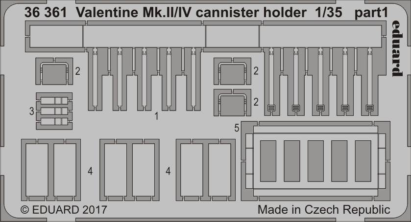 Eduard 36361 Valentine Mk. II/ IV cannister holder TAMIYA 1/35