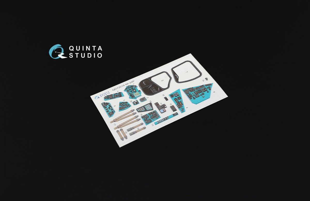 Intérieur imprimé en 3D et coloré sur papier décalcomanie Quinta Studio QD72018 Mi-24P (pour kit Zvezda) 1/72 – image 2