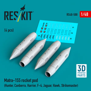 RESKIT RS48-0508 Lance-roquettes Matra-155 (4 pièces) (Impression 3D) 1/48