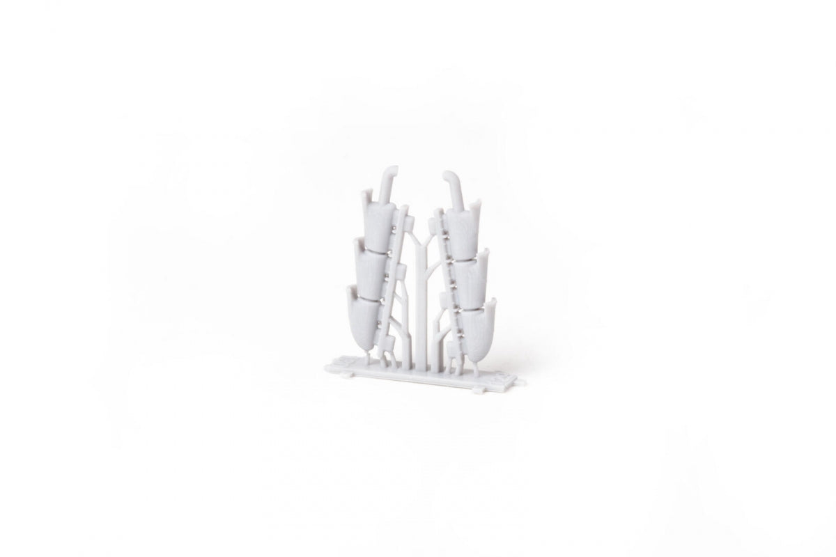 Eduard 672440 Spitfire Mk.V three-stacks exhaust fishtail PRINT for EDUARD 1/72