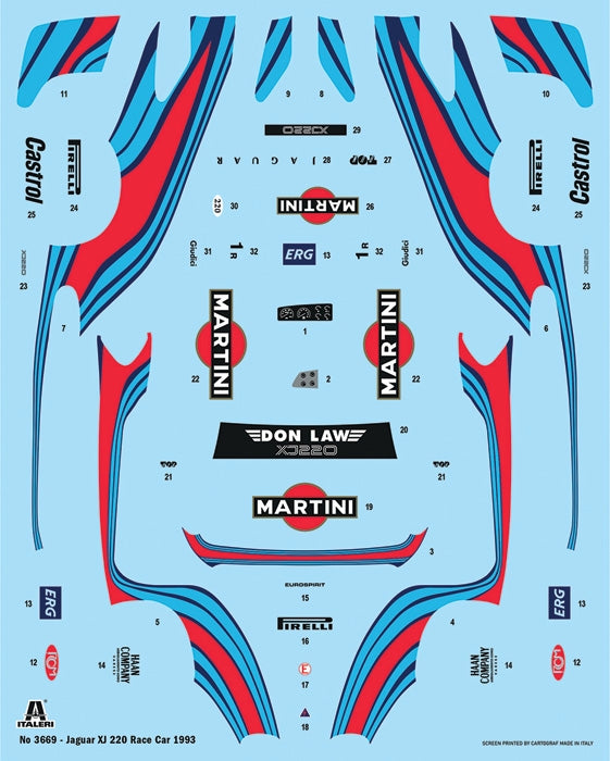 Italeri 3669 Jaguar XJ 220 Racing 1/24 – obrázek 4