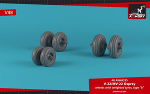 Armory Models AW48335 V-22/MV-22 Osprey wheels w/ weighted tires type “b” 1/48 – image 4