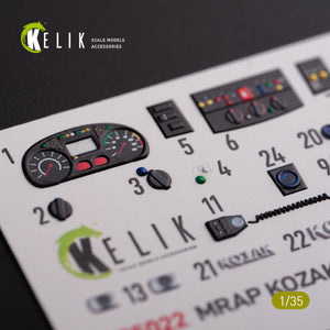 KELIK K35022 Kozak-001 Ukrainian MRAP 3D decals for ICM kit 1/35 – obrázek 6